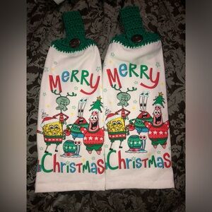 SpongeBob SquarePants Christmas Hanging Towel Set